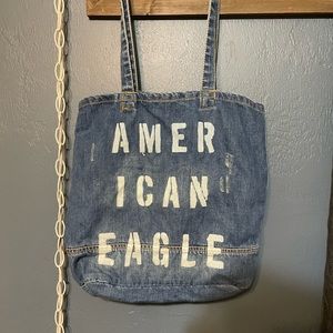 American Eagle Denim Tote- Fantastic for grocery shopping, beach trip, and more!